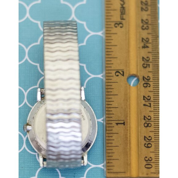 7 inch, Vintage Silver Tone Circular Majestic Watch by Timex - R32 - Picture 4 of 4